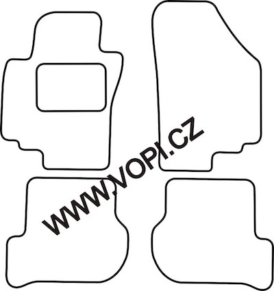 Textil-Autoteppiche Seat Toledo 11/2004 - 2009 Autofit (4217)